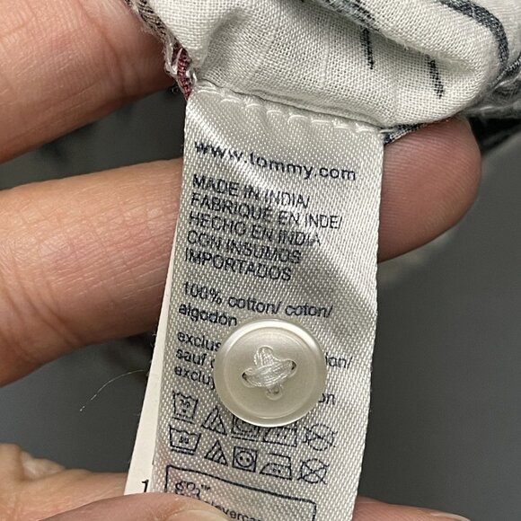 Tommy Hilfiger Mens Custom Fit Tropical Print Short Sleeve Causal Shirt XL - Picture 4 of 7